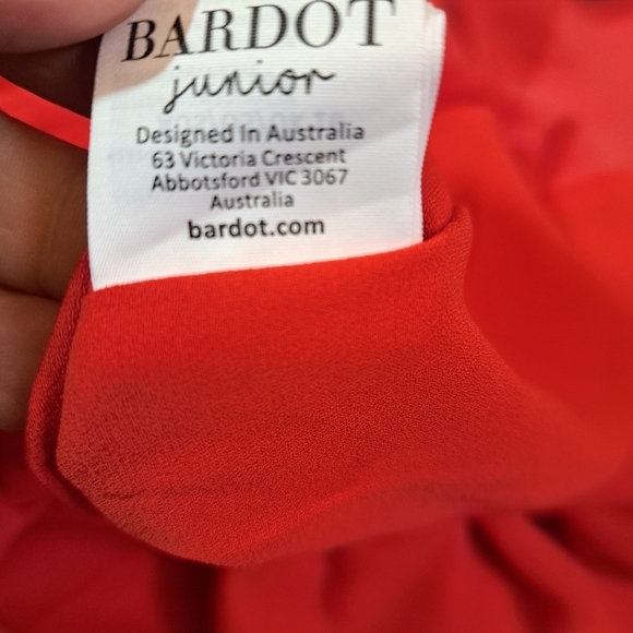 Bardot Junior Winona Ruffled Red Wrap Dress Size Large 12-14‎ - Picture 7 of 8